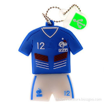Football T-shirt-shaped Flash Drive, 64MB to 16GB Flash Memory Capacity/High Speed USB 2.0 Interface